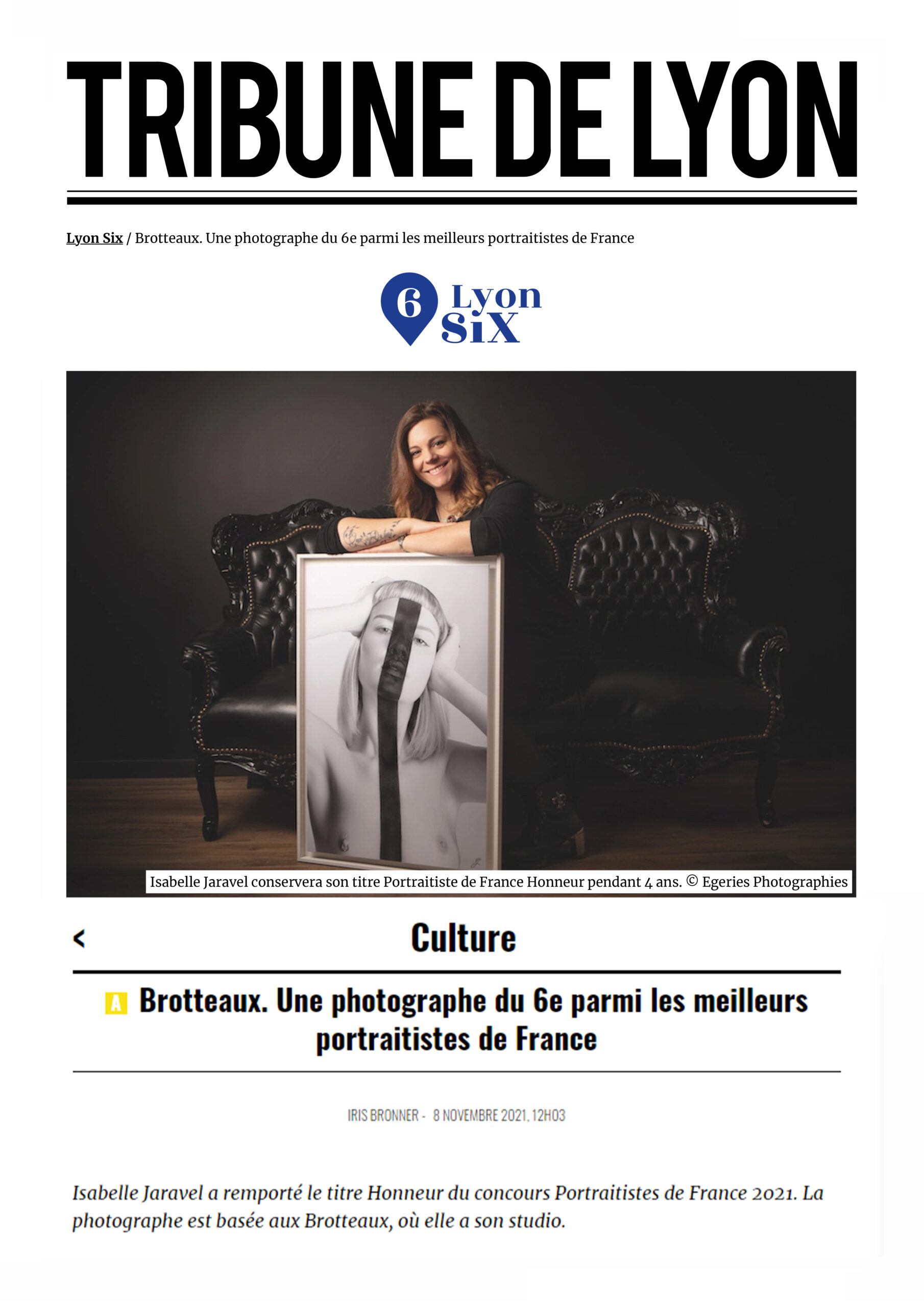 Egerie Photographies – 2021 11 08 Tribune de Lyon 1
